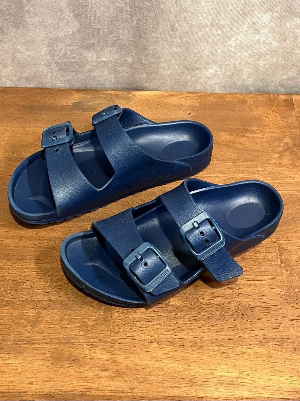 Birkenstock Arizona EVA Navy Double-Buckle Slide Sandals size 29 / US 11-11.5